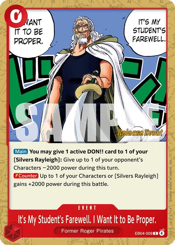 It's My Student's Farewell. I Want It to Be Proper. EB04-009 One Piece card