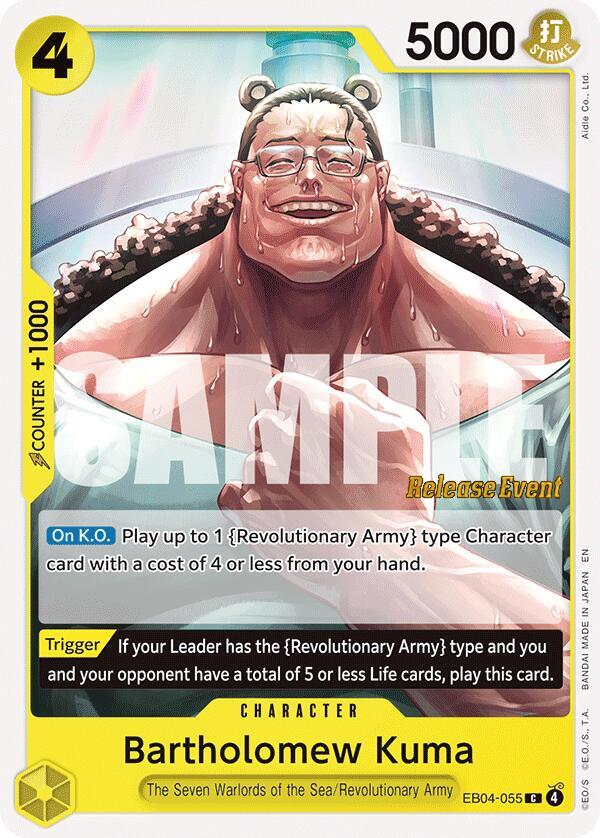 Bartholomew Kuma EB04-055 One Piece card