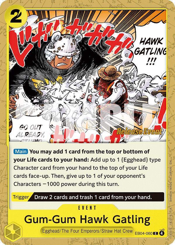 Gum-Gum Hawk Gatling EB04-060 One Piece card