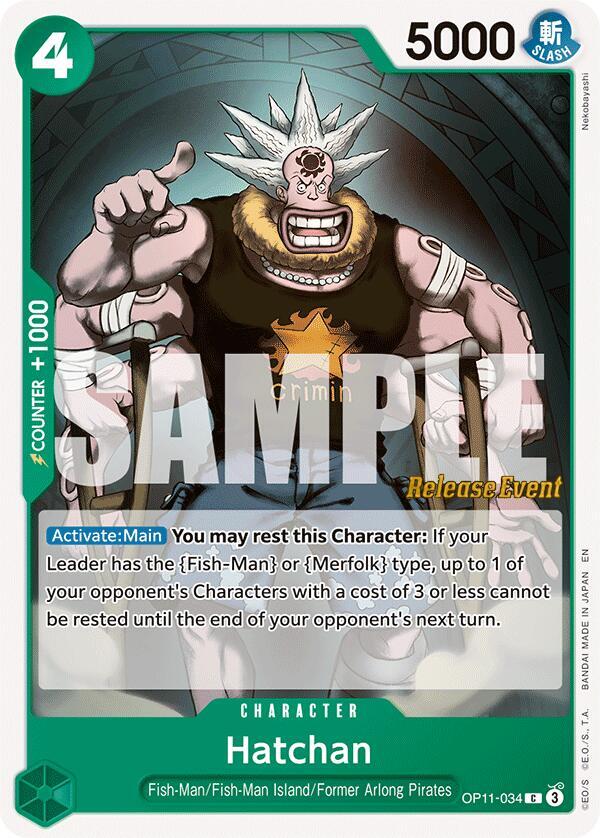 Hatchan OP11-034 One Piece card