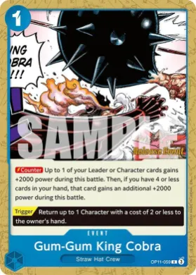Gum-Gum King Cobra (OP11P OP11-059) Promos: A Fist of Divine Speed