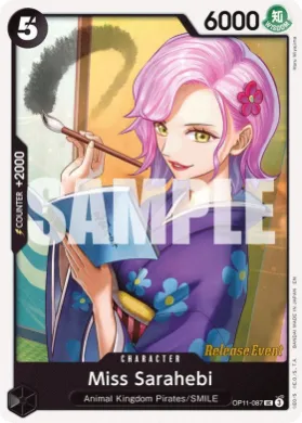 Miss Sarahebi (OP11P OP11-087) Promos: A Fist of Divine Speed