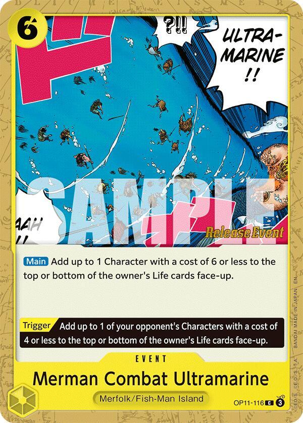 Merman Combat Ultramarine OP11-116 One Piece card