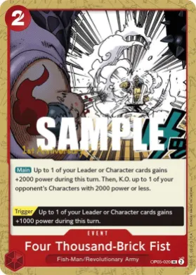 Four Thousand-Brick Fist (OP05P OP05-020) Promos: Awakening of the New Era