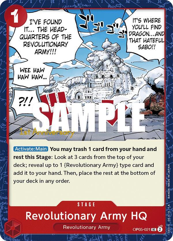 Revolutionary Army HQ OP05-021 One Piece card