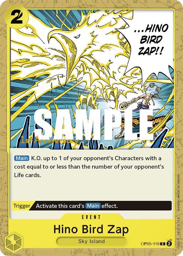 Hino Bird Zap OP05-116 One Piece card
