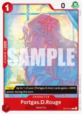 Portgas.D.Rouge (OP13P OP13-014) Promos: Carrying on his Will
