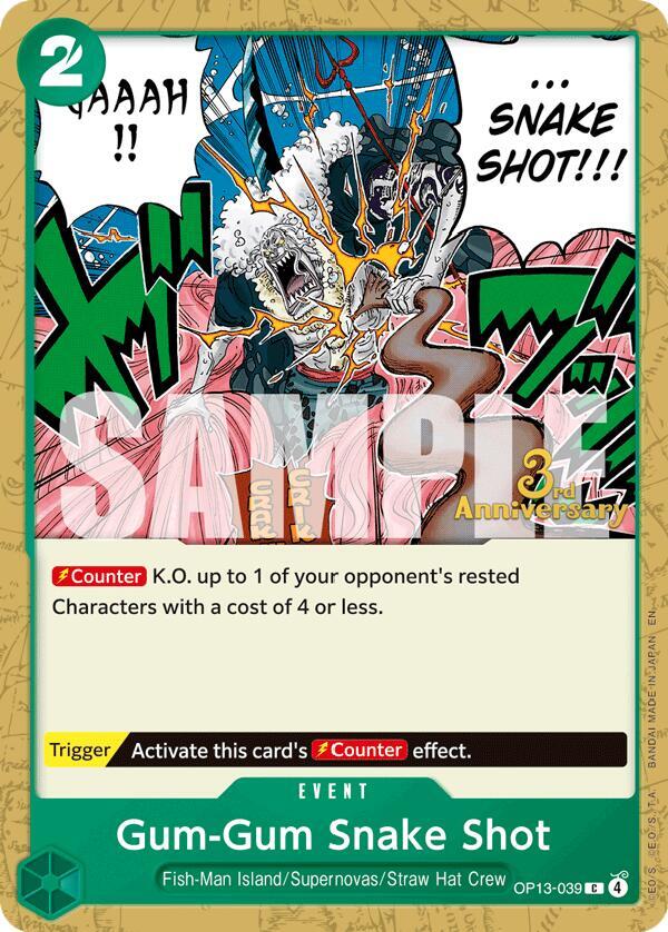 Gum-Gum Snake Shot OP13-039 One Piece card