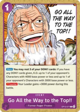 Go All the Way to the Top!! (OP13P OP13-077) Promos: Carrying on his Will