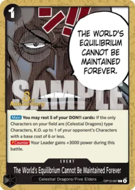 The World's Equilibrium Cannot Be Maintained Forever (OP13P OP13-097) Promos: Carrying on his Will