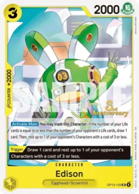 Edison (OP13P OP13-102) Promos: Carrying on his Will