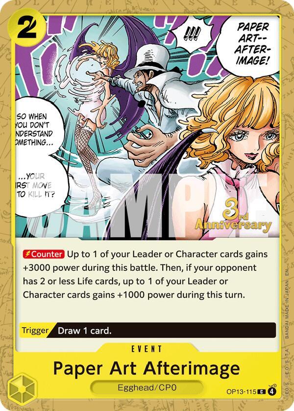 Paper Art Afterimage OP13-115 One Piece card
