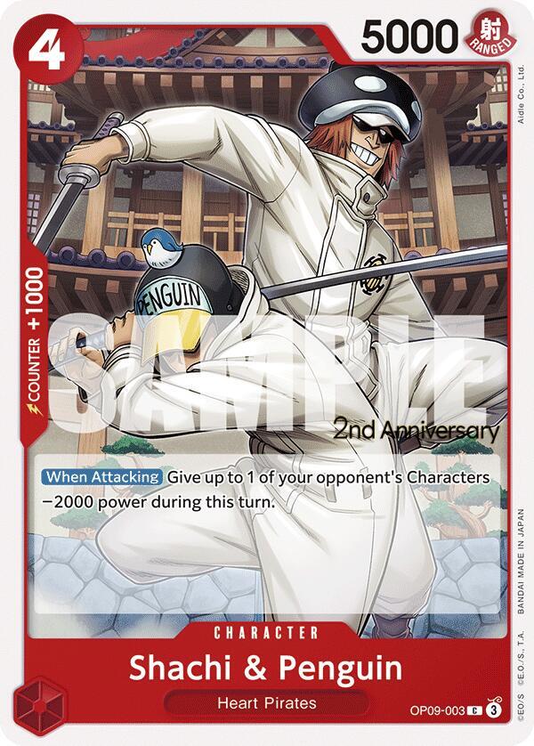 Shachi & Penguin OP09-003 One Piece card