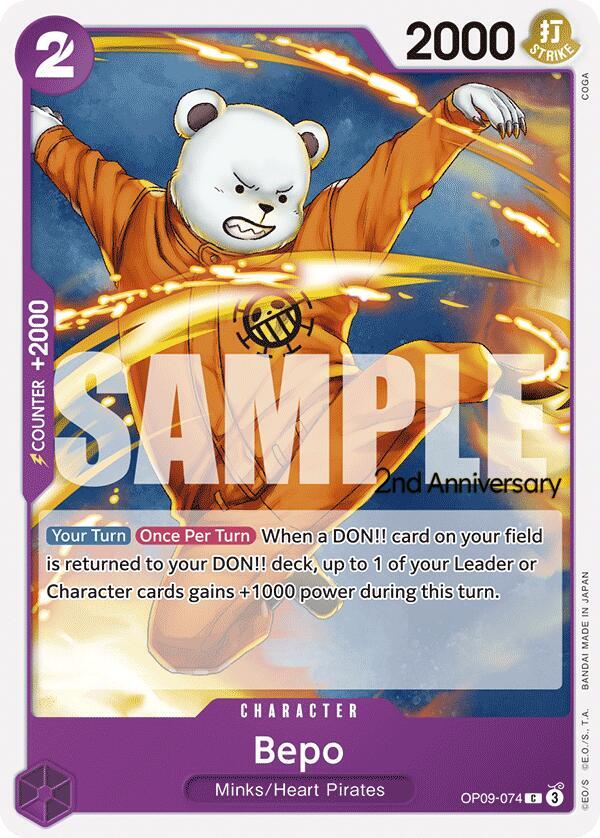 Bepo OP09-074 One Piece card