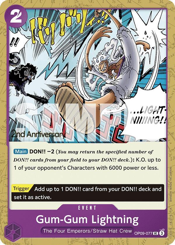 Gum-Gum Lightning OP09-077 One Piece card