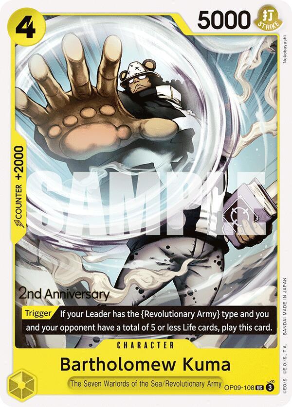 Bartholomew Kuma OP09-108 One Piece card