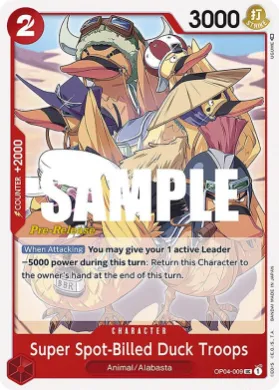 Super Spot-Billed Duck Troops (OP04P OP04-009) Promos: Kingdoms of Intrigue