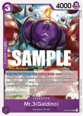 Mr.3(Galdino) (OP04P OP04-070) Promos: Kingdoms of Intrigue