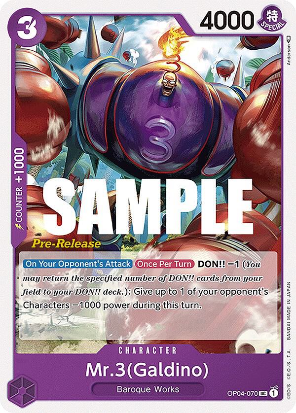 Mr.3(Galdino) OP04-070 One Piece card