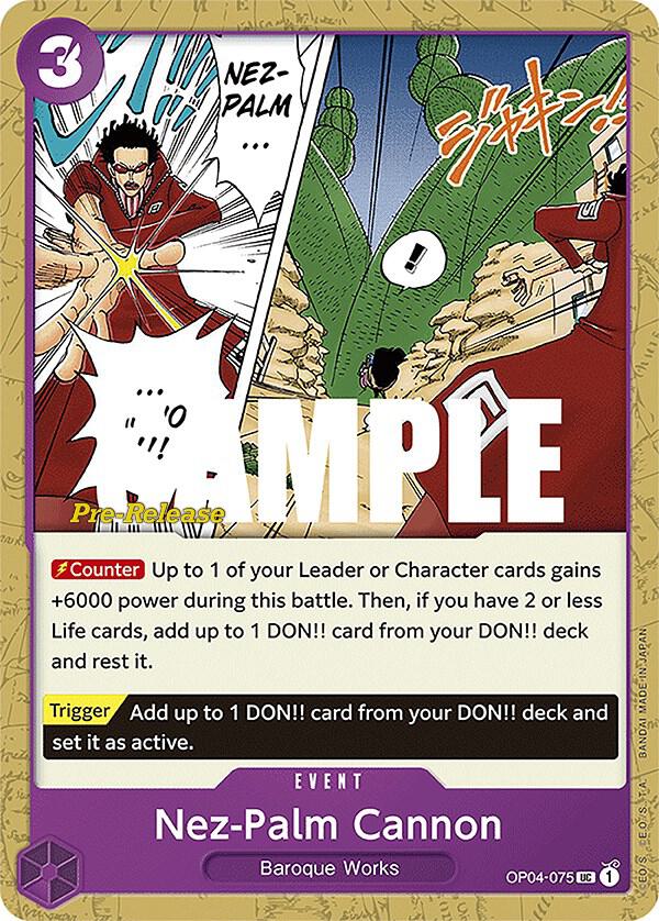 Nez-Palm Cannon OP04-075 One Piece card