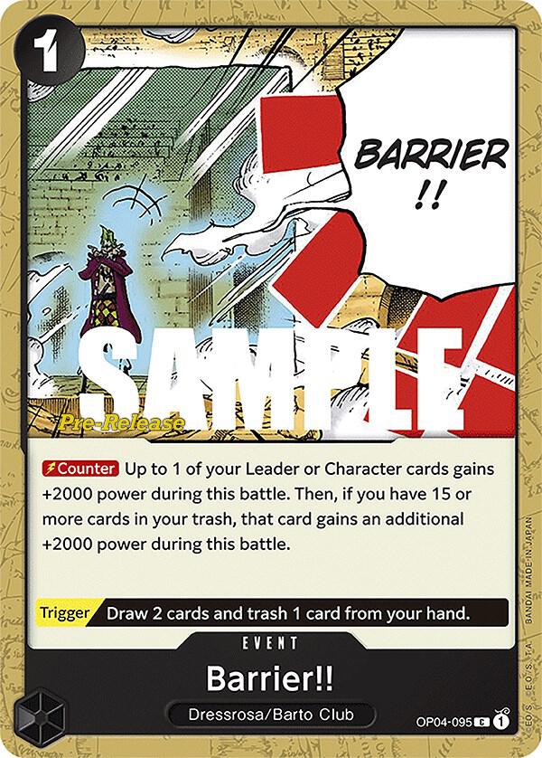 Barrier!! OP04-095 One Piece card