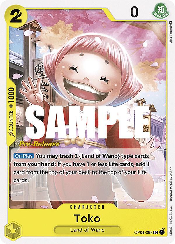 Toko OP04-098 One Piece card