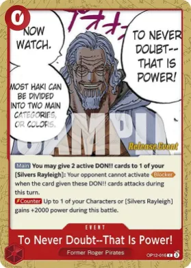 To Never Doubt--That Is Power! (OP12P OP12-016) Promos: Legacy of the Master