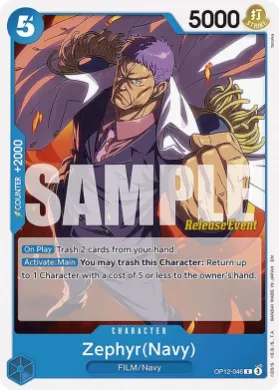 Zephyr(Navy) (OP12P OP12-046) Promos: Legacy of the Master