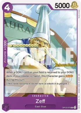 Zeff (OP12P OP12-072) Promos: Legacy of the Master