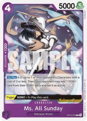 Ms. All Sunday (OP12P OP12-075) Promos: Legacy of the Master