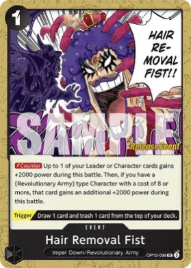Hair Removal Fist (OP12P OP12-098) Promos: Legacy of the Master