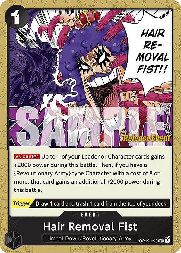 Hair Removal Fist OP12-098 One Piece card