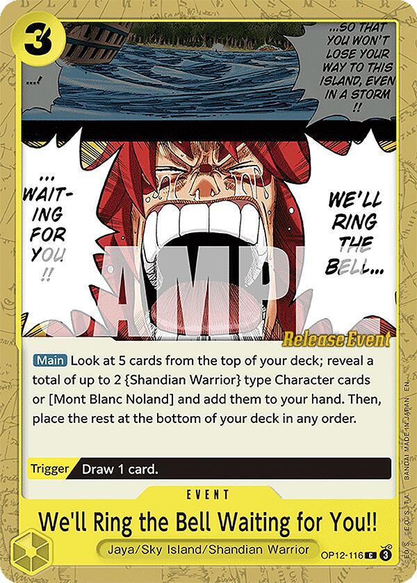 We'll Ring the Bell Waiting for You!! OP12-116 One Piece card