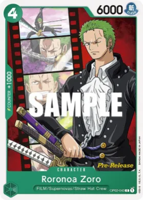 Roronoa Zoro (OP02P OP02-043) Promos: Paramount War