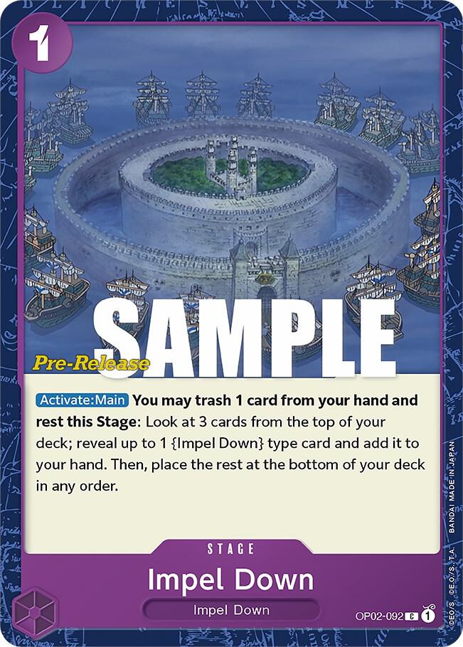Impel Down OP02-092 One Piece card