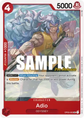 Adio (OP03P OP03-002) Promos: Pillars of Strength
