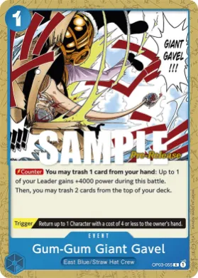 Gum-Gum Giant Gavel (OP03P OP03-055) Promos: Pillars of Strength