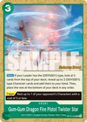 Gum-Gum Dragon Fire Pistol Twister Star (OP10P OP10-039) Promos: Royal Blood