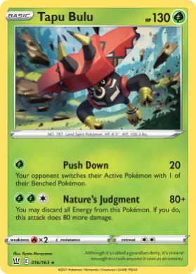 Tapu Bulu (BST 16) Battle Styles