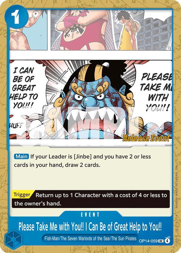 Please Take Me with You!! I Can Be of Great Help to You!! OP14-059 One Piece card