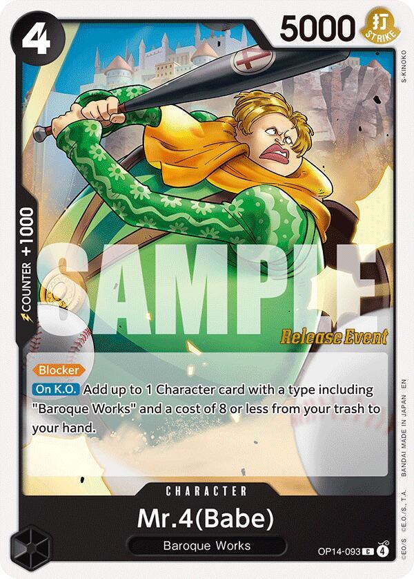 Mr.4(Babe) OP14-093 One Piece card