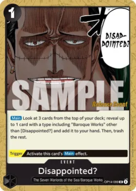 Disappointed? (OP14P OP14-099) Promos: The Azure Sea's Seven