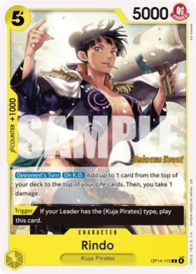Rindo (OP14P OP14-115) Promos: The Azure Sea's Seven