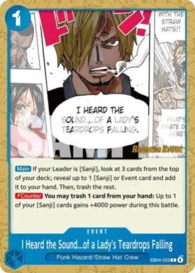 I Heard the Sound...of a Lady's Teardrops Falling (OP14P EB04-029) Promos: The Azure Sea's Seven