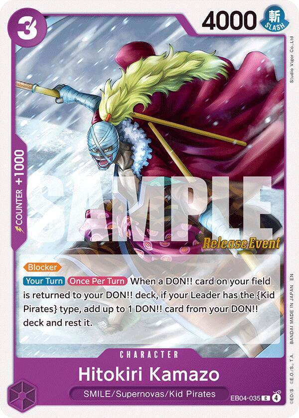 Hitokiri Kamazo EB04-035 One Piece card