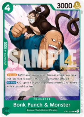 Bonk Punch & Monster (OP17P OP17-028) Promos: The World's Strongest Warriors