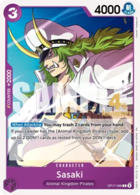 Sasaki (OP17P OP17-068) Promos: The World's Strongest Warriors