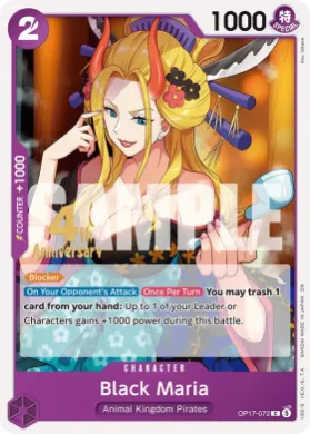 Black Maria (OP17P OP17-072) Promos: The World's Strongest Warriors