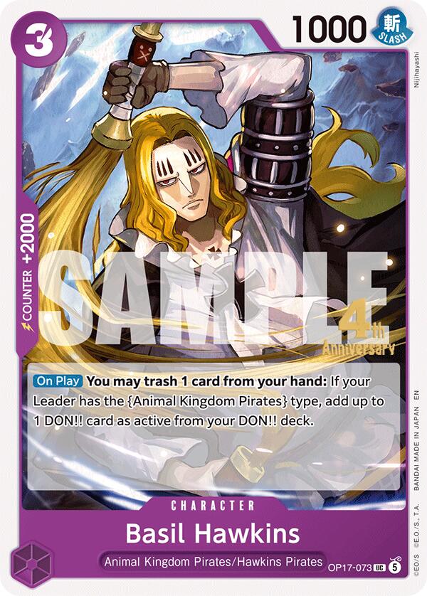 Basil Hawkins OP17-073 One Piece card