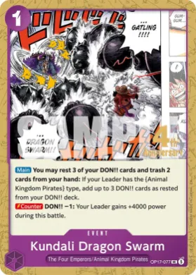 Kundali Dragon Swarm (OP17P OP17-077) Promos: The World's Strongest Warriors